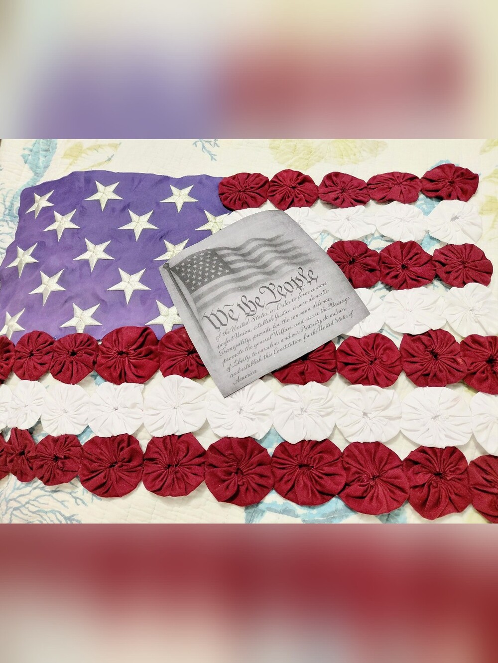 Yo Yo American Flag 23x15" (Handmade)